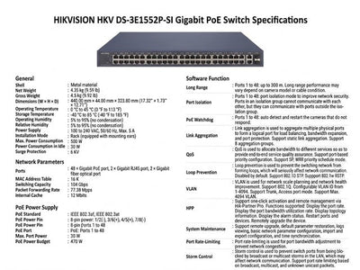HKV DS-3E1552P-SI - Power over Ethernet - PoE - 6931847195250