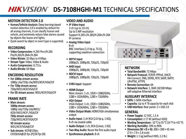 HKV DS-7108HGHI-M1 - CCTV Products & Accessories - 6931847170691