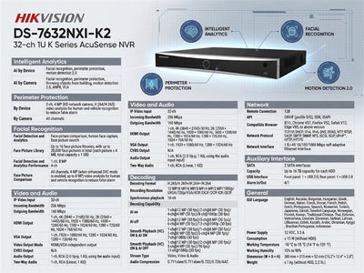 HKV DS-7632NXI-K2 - CCTV Products & Accessories - 6942160489759