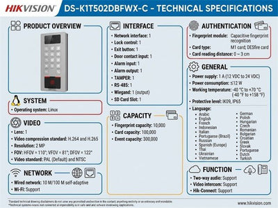 HKV DS-K1T502DBFWX-C - Access Automation - 6931847103910