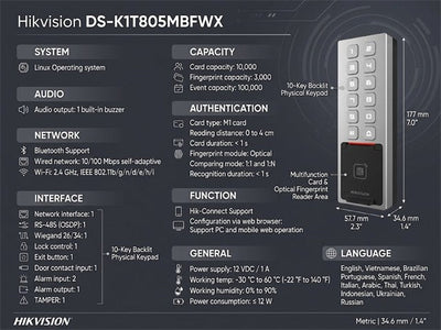 HKV DS-K1T805MBFWX - Access Automation - 6942160415628