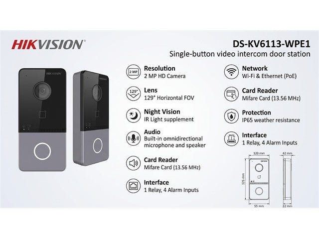 HKV DS-KV6113-WPE1 - Access Automation - 6931847109844