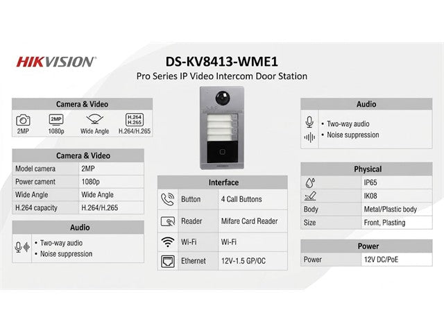 HKV DS-KV8413-WME1 - Access Automation - 6931847110925