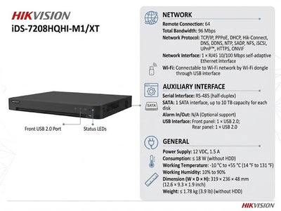 HKV IDS-7208HQHI-M1/XT - CCTV Products & Accessories - 6942160473802