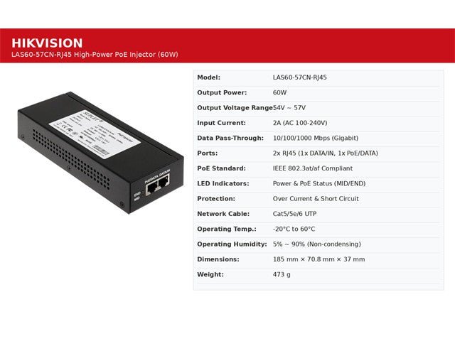 HKV LAS60-57CN-RJ45 - CCTV Products & Accessories - 6954273645755