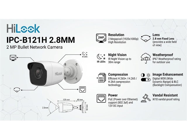 HLK IPC-B121H 2.8MM - CCTV Products & Accessories - 6941264098003