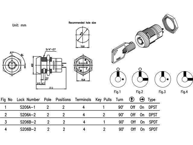 IGS206A - 2 KEY#10016 - Switches -