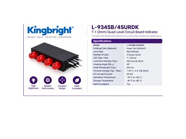 L-934SB/4SURDK - LED Displays -
