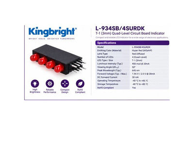 L-934SB/4SURDK - LED Displays -