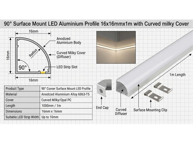 LED AL PROF 16X16 90D CURV 1M T1 - LED Displays - 67708256977196