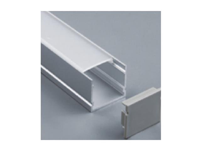 LED ALUM PROF 30X20 FLT 1MT - LED Accessories -