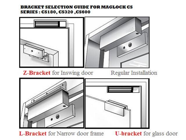MAG LOCK CS320 L - BRACKET - Access Automation -