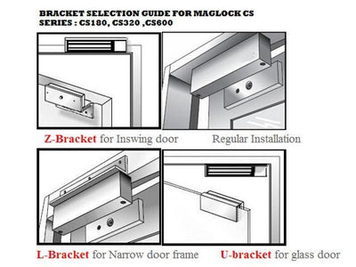 MAG LOCK CS600 L - BRACKET - Access Automation -