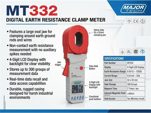MAJ MT332 - Clamp Multimeters & Accessories - 6008229041273