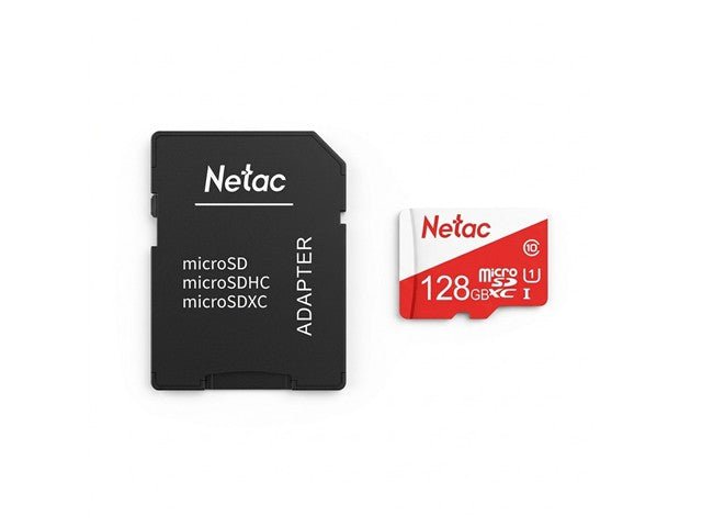 MICRO SD CARD 128GB+ADPT - NETAC - Hard Drives & Storage Devices - 