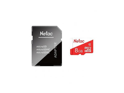 MICRO SD CARD 8GB+ADPT - NETAC - Hard Drives & Storage Devices - 6926337239316
