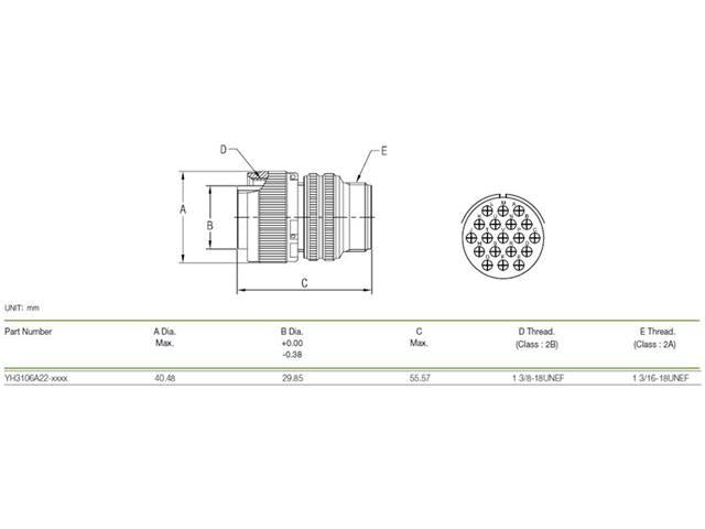 MS3106F-22-14P - MIL-Spec / MIL-Type -