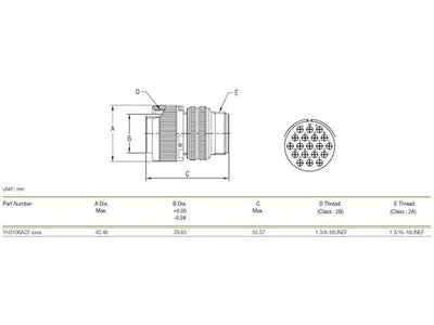 MS3106F-22-14P - MIL-Spec / MIL-Type -