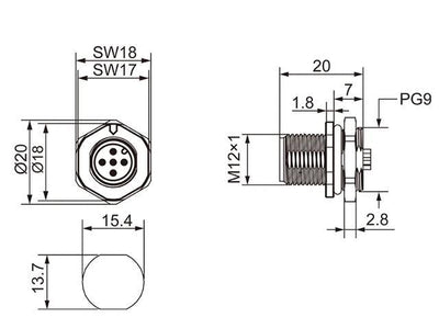 PM12AM5F - S/9 - Circular Connectors -