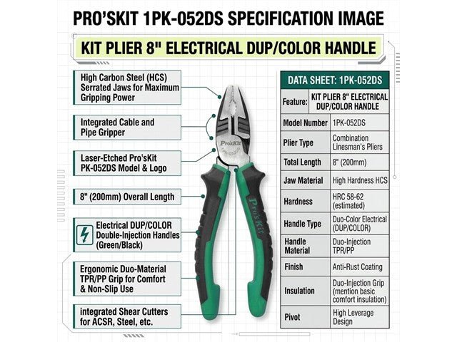 PRK 1PK-052DS - Pliers & Tweezers - 4710810380518