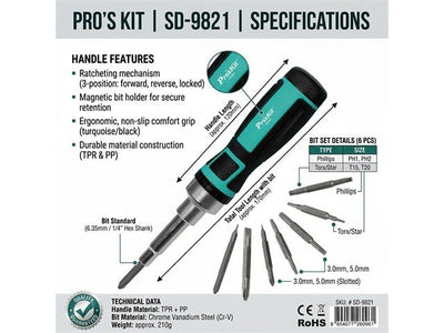 PRK SD-9821 - Screwdrivers, Nut Drivers & Socket Drivers - 67619337535788