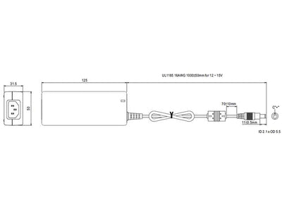 PSU SWMDT 12V 5A - Power Supplies -