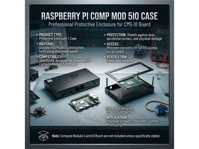RASPBERRY PI COMP MOD 5IO CASE - Internet of things (IoT) Enclosures - 5056561805290