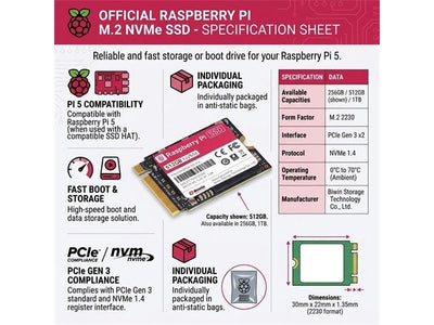 RASPBERRY PI SSD 512GB - Hard Drives & Storage Devices - 5056561805023