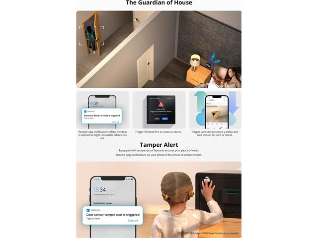 SONOFF DOOR/WINDW SENSOR SNZB04P - Home Automation - 6920075740646