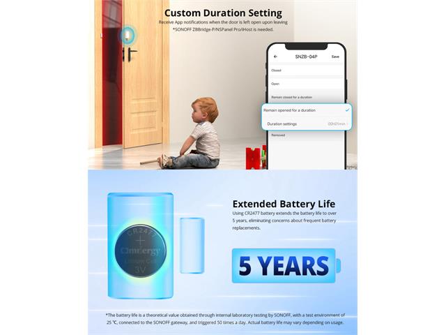 SONOFF DOOR/WINDW SENSOR SNZB04P - Home Automation - 6920075740646