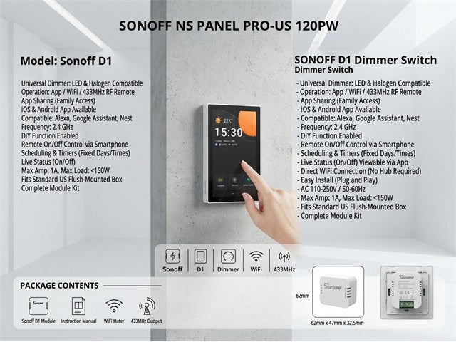 SONOFF NS PANEL PRO-US 120PW - Home Automation - 6920075741940