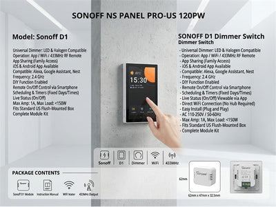 SONOFF NS PANEL PRO-US 120PW - Home Automation - 6920075741940