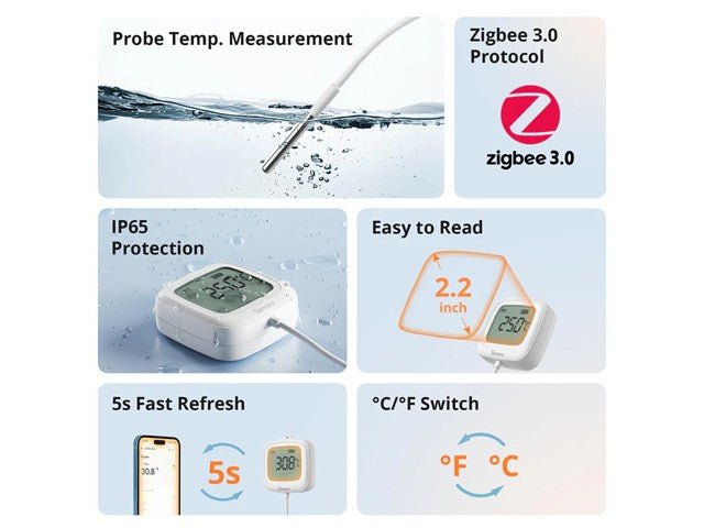 SONOFF SNZB - 02LD THERMOMETER - Home Automation - 6920075743104