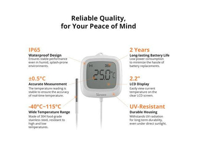 SONOFF SNZB - 02LD THERMOMETER - Home Automation - 6920075743104