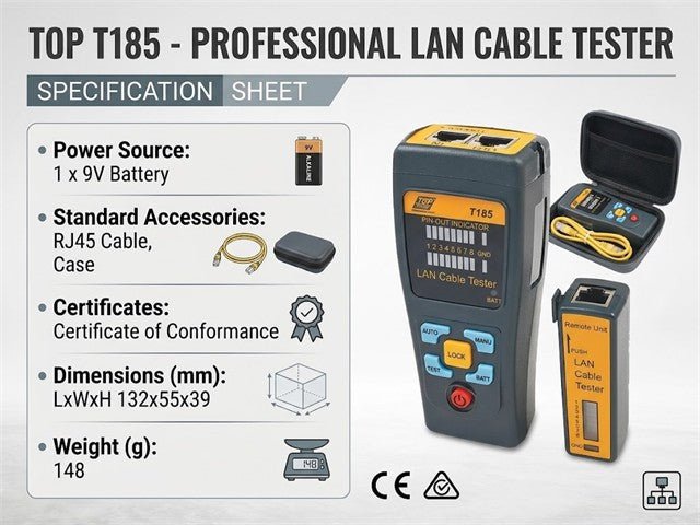TOP T185 - LAN/Telecom/Cable Testing - 6005242060427