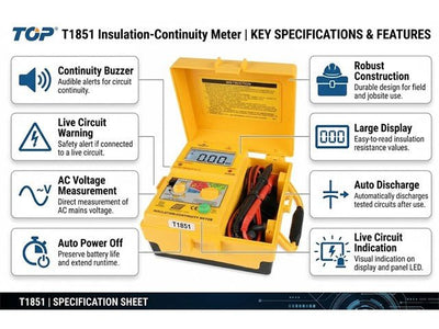 TOP T1851 - Insulation Testers/Megohmmeters - 6005242019715
