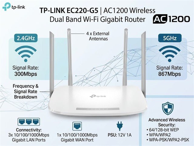 TP-LINK EC220-G5 - Wifi Routers Dongles & Accessories - 6935364086688