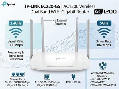 TP-LINK EC220-G5 - Wifi Routers Dongles & Accessories - 6935364086688