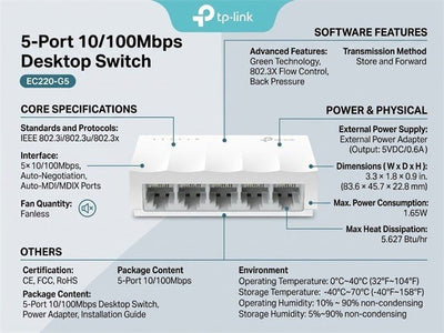 TP-LINK LS1005 - Network Hubs & Switches - 6935364089061