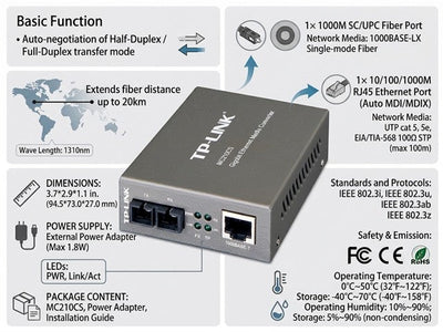 TP-LINK MC210CS - HDMI / VGA / AV Converters - 6935364030445