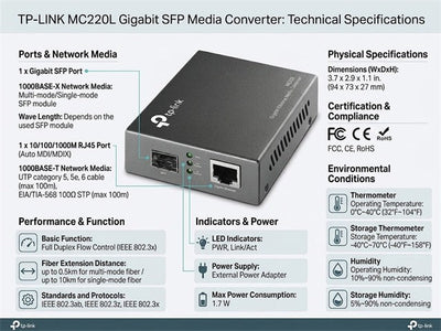 TP-LINK MC220L - HDMI / VGA / AV Converters - 6935364072896
