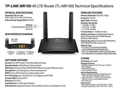 TP-LINK MR100 - Wifi Routers Dongles & Accessories - 6935364088804
