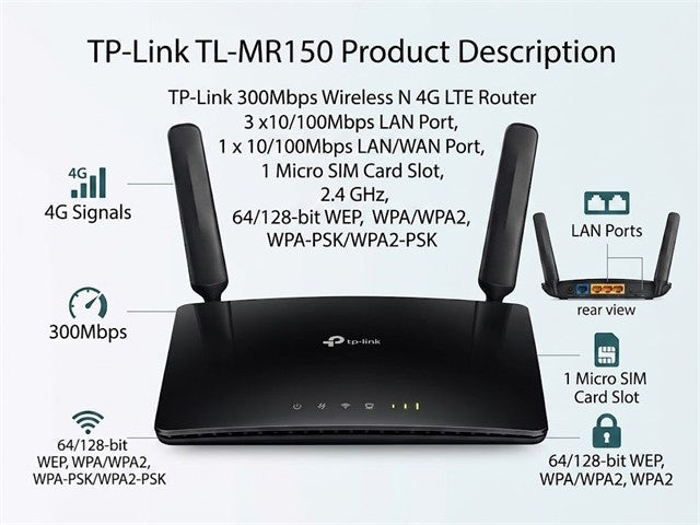 TP-LINK MR150 - Wifi Routers Dongles & Accessories - 6935364089672