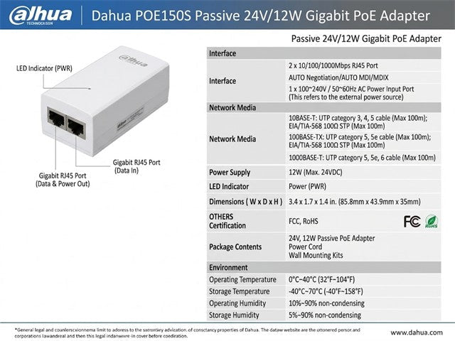 TP-LINK POE2412G - Power over Ethernet - PoE - 6935364083342