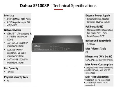 TP-LINK SF1008P - Network Switches Racks & Accessories - 6935364021665