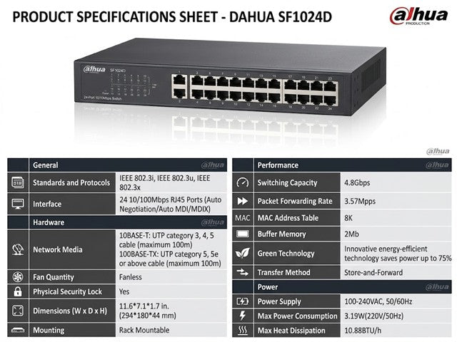 TP-LINK SF1024D - Network Switches Racks & Accessories - 6935364021498