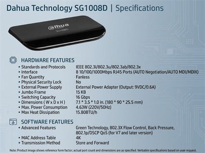 TP-LINK SG1008D - Network Switches Racks & Accessories - 6935364092313