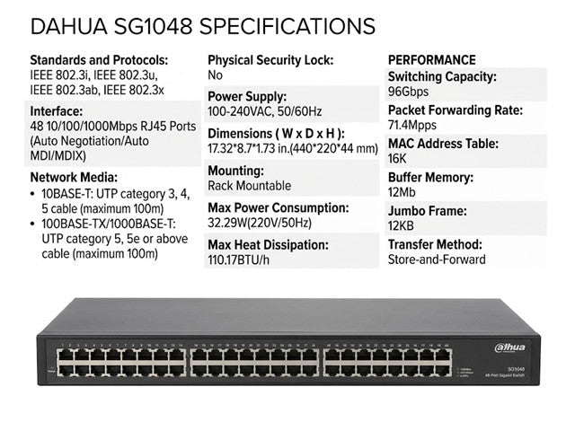 TP-LINK SG1048 - Network Hubs & Switches - 6935364021559