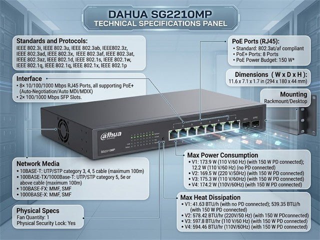 TP-LINK SG2210MP - Network Switches Racks & Accessories - 6935364030674