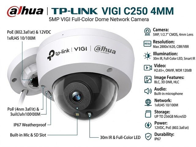 TP-LINK VIGI C250 4MM - CCTV Products & Accessories - 4895252503067
